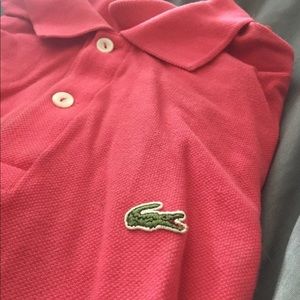 Lacoste boys hot pink polo